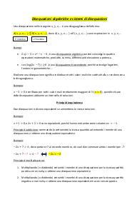 Disequazioni e sistemi