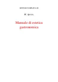 Manuale di estetica gastronomica