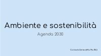 presentazione sulla sostenibilità e ambiente