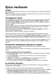 Epica medievale, letteratura cortese, poesia religiosa e didascalica, scuola siciliana - 8 pagine