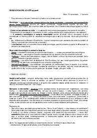 appunti del corso "Sociologia delle arti" - prof. Santoro