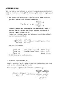 Massimi e minimi, integrali curvilinei