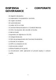 Dispensa di Corporate Governance