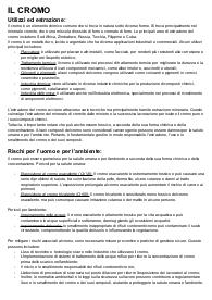 Ricerca sul cromo + metodica di analisi