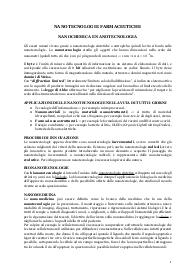 Riassunti nanotecnologie farmaceutiche (Farmacia UNIBS)