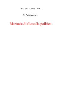 Manuale di filosofia politica