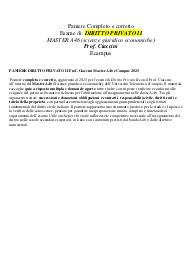 PANIERE DIRITTO PRIVATO II Prof. Ciaccini Master A46 eCampus 2025