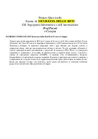 PANIERE COMPLETO 2025 Sicurezza delle Reti Prof. Pecori