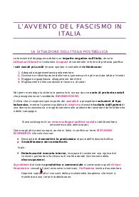L'avvento del fascismo in Italia