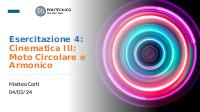 cinematica, il moto circolare e armonico