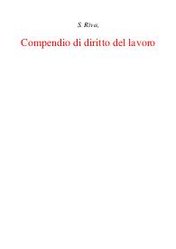 S. Riva, Compendio di diritto del lavoro