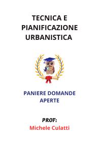 Paniere TECNICA E PIANIFICAZIONE URBANISTICA, Michele Culatti, Ecampus, 2025 - APERTE