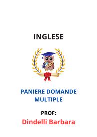 Paniere Svolto di INGLESE, Dindelli Barbara, 2025 - RISPOSTE MULTIPLE E APERTE