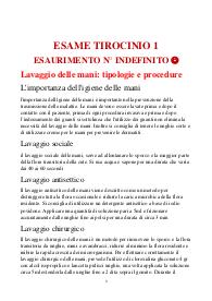 Esame TIROCINIO 1 INFERMIERISTICA