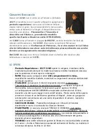 riassunto su Giovanni Boccaccio per interrogazione/esame di letteratura italiana