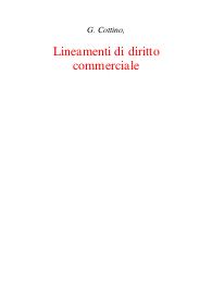 Lineamenti di diritto commerciale - Gastone Cottino