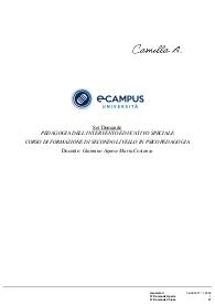 Paniere di PEDAGOGIA DELL’INTERVENTO EDUCATIVO SPECIALE, Prof GIANNINO, ECAMPUS - Chiuse - AGGIORNATE 2021