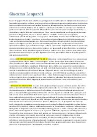 Appunti di Italiano, Leopardi