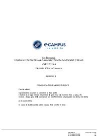 Paniere di TEORIE E TECNICHE NELLA GESTIONE DELLE RISORSE UMANE, Prof CILENTO, ECAMPUS - Chiuse - AGG. 2024