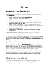 Petronio: Integrazione appunti e libro