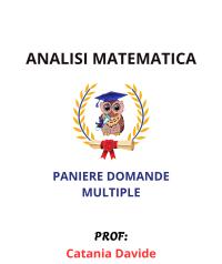 Paniere ANALISI MATEMATICA, Ecampus, 2025, Catania Davide - RISPOSTE MULTIPLE