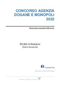 Concorso agenzia dogane e monopoli - Diritto Tributario - riassunto Edises
