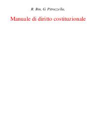 Diritto costituzionale - Roberto Bin; Giovanni Pitruzzella