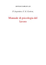 Manuale di psicologia del lavoro corso