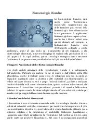Le Biotecnologie Bianche