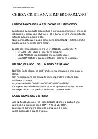 Chiesa cristiana e impero romano (impero, crociate, eresie....)