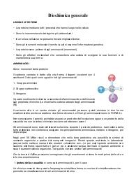 Appunti di biochimica generale prof Davide Tagliazucchi anno 2024/2025