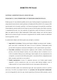 RIASSUNTO DI DIRITTO PENALE AGGIORNATO