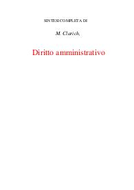 Appunti di Diritto amministrativo Clarich