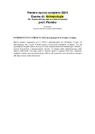 PANIERE NUOVO COMPLETO 2024 Antropologia Prof. Piombo eCampus