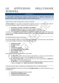 Riassunto COMPLETO dei cap. V-VI del manuale "istituzioni di diritto dell'Unione europea- U.Villani"