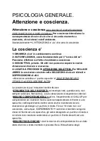 PSICOLOGIA GENERALE ATTENZIONE E COSCIENZA