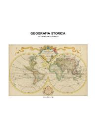 Riassunto libri di geografia storica