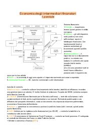 Appunti primo parziale Economia degli intermediari finanziari