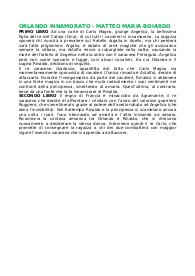 Trama dell'Orlando Furioso di Boiardo e dell'Orlando Innamorato di Ariosto