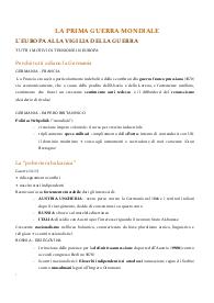 Riassunti Prima Guerra Mondiale
