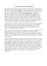 La struttura politica della Signoria