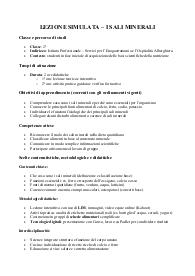 LEZIONE SIMULATA – I SALI MINERALI