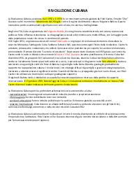 La rivoluzione cubana in breve