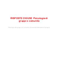 Risposte domande chiuse psicologia di gruppi e continuitá aggiornate 2023