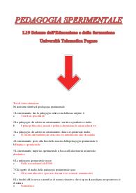Pedagogia Sperimentale - L19 Scienze dell'Educazione e della formazione - Unipegaso