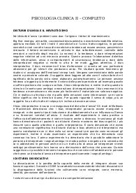 Psicologia clinica II - riassunto completo