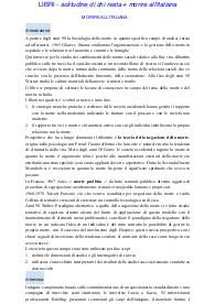 Riassunto dei libri: solitudine di chi resta + morire all'italiana