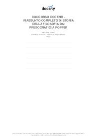 CONCORSO DOCENTI PNRR2- RIASSUNTO DI STORIA DELLA FILOSOFIA DAI PRESOCRATICI A POPPER