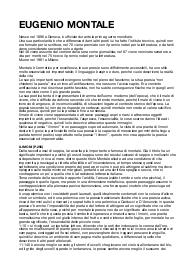 appunti di italiano di quinta liceo su Montale
