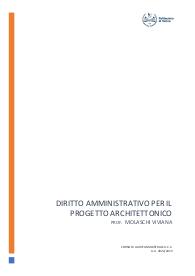 Diritto Amministrativo per il Progetto Architettonico – Appunti Completi (Prof. Molaschi)